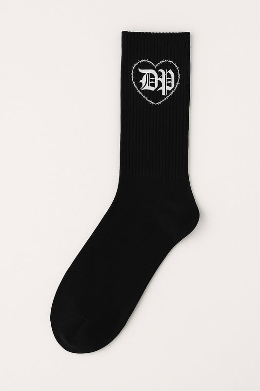 Die Pretty Barbed Heart Crew Socks - Unisex (Pre-Order)